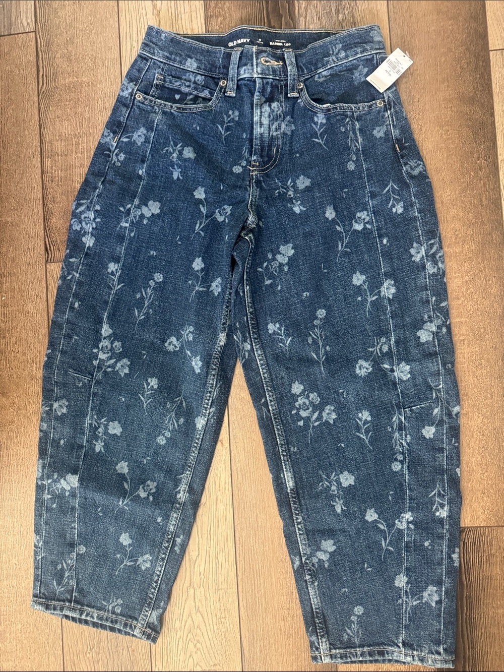 Old Navy Blue Floral-Print Women's Jeans